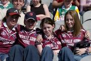 23 May 2004; Westmeath fans, r to l, Linda Carroll, Sinead Boland, Darina Kane and Jackie Baril, from Rosemount, pictured before the game. Bank of Ireland Leinster Senior Football Championship, Offaly v Westmeath, Croke Park, Dublin. Picture credit;  Matt Browne / SPORTSFILE