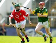 16 May 2004; Jerry O'Connor, Cork, in action against Aidan Cronin, Kerry. Guinness Munster Senior Hurling Championship, Cork v Kerry, Pairc Ui Chaoimh, Cork. Picture credit; Brendan Moran / SPORTSFILE