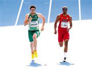 11 August 2013; Ireland's Brian Gregan in action during his heat of the men's 400m event, where finished in 6th place with a time of 46.04, and qualified for the semi-final. Also pictured is Arman Hall, USA. IAAF World Athletics Championships - Day 2. Luzhniki Stadium, Moscow, Russia.