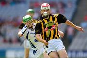 11 August 2013; Eoin Kenny, Kilkenny, in action against Cian Leamy, Waterford. Electric Ireland GAA Hurling All-Ireland Minor Championship, Semi-Final, Kilkenny v Waterford, Croke Park, Dublin. Photo by Sportsfile