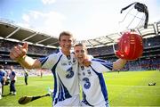11 August 2013; Cormac Curran, left, and Adam Farrell, Waterford, celebrate at the end of the game. Electric Ireland GAA Hurling All-Ireland Minor Championship, Semi-Final, Kilkenny v Waterford, Croke Park, Dublin. Photo by Sportsfile