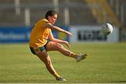 13 August 2022; Grainne McLaughlin of Antrim kicks a point during the TG4 All-Ireland Ladies Junior Football Championship Final Replay between Antrim and Fermanagh at the Athletic Grounds, Armagh. Photo by Oliver McVeigh/Sportsfile