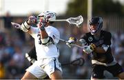 13 August 2022; Brennan O'Neill of USA in action against Julian Freeman of Haudenosaunee during the 2022 World Lacrosse Men's U21 World Championship - Pool A match between USA and Haudenosaunee at University of Limerick. Photo by Tom Beary/Sportsfile