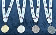 13 August 2022; A general view of medals during the Aldi Community Games National Track and Field Finals that attract over 2,000 children to SETU Carlow Sports Campus in Carlow. Photo by Sam Barnes/Sportsfile