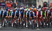 14 August 2022; Rory Townsend of Ireland, centre, in the peloton during the 28th UEC Road Cycling European Championships during day 4 of the European Championships 2022 in Munich, Germany. Photo by David Fitzgerald/Sportsfile