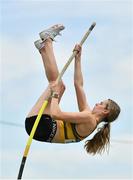 14 August 2022; Una Brice of Leevale AC, Cork, competing in the division one women's pole vault during the AAI National Outdoor League Final at Tullamore, Offaly. Photo by Sam Barnes/Sportsfile