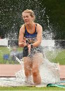 14 August 2022; Sharon Cantwell of Tipperary County competes in the premier women's 3000m steeplechase during the AAI National Outdoor League Final at Tullamore, Offaly. Photo by Sam Barnes/Sportsfile