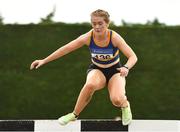 14 August 2022; Sharon Cantwell of Tipperary County, competes in the premier women's 3000m steeplechase during the AAI National Outdoor League Final at Tullamore, Offaly. Photo by Sam Barnes/Sportsfile