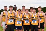 14 August 2022; The Leevale AC team, Cork, with their silver medals after finishing second in the premier men's competition during the AAI National Outdoor League Final at Tullamore, Offaly. Photo by Sam Barnes/Sportsfile