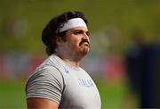 15 August 2022; Nick Ponzio of Italy before competing in the Men's Shot Put Qualification during day 5 of the European Championships 2022 at the Olympiastadion in Munich, Germany. Photo by Ben McShane/Sportsfile