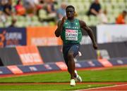 15 August 2022; Israel Olatunde of Ireland on his way to winning his Men's 100m heat during day 5 of the European Championships 2022 at the Olympiastadion in Munich, Germany. Photo by Ben McShane/Sportsfile