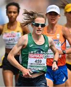 15 August 2022; Fionnuala McCormack of Ireland competing in the Women's Marathon during day 5 of the European Championships 2022 at the Odseonplatz in Munich, Germany. Photo by David Fitzgerald/Sportsfile