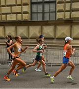 15 August 2022; Fionnuala McCormack of Ireland, centre, competing in the Women's Marathon during day 5 of the European Championships 2022 at the Odseonplatz in Munich, Germany. Photo by David Fitzgerald/Sportsfile