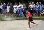 14 August 2022; Georgia Hall of England plays out of the bunker on the 7th hole during the ISPS HANDA World Invitational at Galgorm Castle and Massereene Golf Clubs in Ballymena, Antrim. Photo by John Dickson/Sportsfile