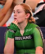 15 August 2022; Emily Kay of Ireland before competing in the Women's Omnium Scratch Race 7.5km during day 5 of the European Championships 2022 at Messe Munchen in Munich, Germany. Photo by Ben McShane/Sportsfile