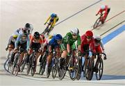 15 August 2022; Emily Kay of Ireland competes in the Women's Omnium Scratch Race 7.5km during day 5 of the European Championships 2022 at Messe Munchen in Munich, Germany. Photo by Ben McShane/Sportsfile