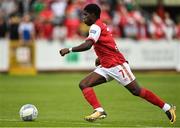 14 August 2022; Serge Atakayi of St Patrick's Athletic during the SSE Airtricity League Premier Division match between St Patrick's Athletic and Sligo Rovers at Richmond Park in Dublin. Photo by Seb Daly/Sportsfile