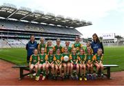 15 August 2022; The Rhode team, Offaly, pictured at the 2022 LGFA Go Games Activity Day at Croke Park in Dublin. Photo by Harry Murphy/Sportsfile