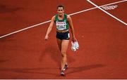 15 August 2022; Phil Healy of Ireland after competing in the Women's 400m heats during day 5 of the European Championships 2022 at the Olympiastadion in Munich, Germany. Photo by David Fitzgerald/Sportsfile