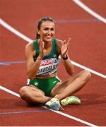 15 August 2022; Sharlene Mawdsley of Ireland after competing in the Women's 400m heats during day 5 of the European Championships 2022 at the Olympiastadion in Munich, Germany. Photo by David Fitzgerald/Sportsfile