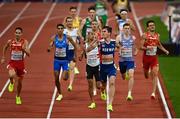 15 August 2022; Jakob Ingebrigsten of Norway celebrates on his way to winning the Men's 1500m heat during day 5 of the European Championships 2022 at the Olympiastadion in Munich, Germany. Photo by David Fitzgerald/Sportsfile