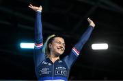 15 August 2022; Mathilde Gros of France after winning silver in the Women's Sprint Final during day 5 of the European Championships 2022 at Messe Munchen in Munich, Germany. Photo by Ben McShane/Sportsfile
