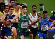 15 August 2022; Luke McCann of Ireland tussles with Ossama Meslek of Italy in the Men's 1500m heats during day 5 of the European Championships 2022 at the Olympiastadion in Munich, Germany. Photo by David Fitzgerald/Sportsfile