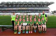 15 August 2022; The O’Neill’s Shamrocks team, Westmeath, pictured at the 2022 LGFA Go Games Activity Day at Croke Park in Dublin. Photo by Harry Murphy/Sportsfile