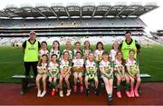 15 August 2022; The Durrow team, Offaly, pictured at the 2022 LGFA Go Games Activity Day at Croke Park in Dublin. Photo by Harry Murphy/Sportsfile