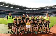 15 August 2022; The Dunshaughlin Royal Gaels team, Meath, pictured at the 2022 LGFA Go Games Activity Day at Croke Park in Dublin. Photo by Harry Murphy/Sportsfile