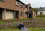 15 August 2022; Alec Stathakis of USA plays ‘wall ball’ in Kilmurry Village prior to the 2022 World Lacrosse Men's U21 World Championship - Pool A match between Australia and USA at University of Limerick. Photo by Tom Beary/Sportsfile