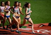 16 August 2022; Ciara Mageean of Ireland, right, competing in the Women's 1500m heats during day 6 of the European Championships 2022 at the Olympiastadion in Munich, Germany. Photo by David Fitzgerald/Sportsfile