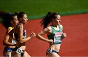16 August 2022; Ciara Mageean of Ireland, right, competing alongside Claudia Mihaela Bobocea of Romania, centre, and Yolanda Ngarambe of Sweden in the Women's 1500m heats during day 6 of the European Championships 2022 at the Olympiastadion in Munich, Germany. Photo by David Fitzgerald/Sportsfile