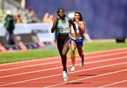 16 August 2022; Rhasidat Adeleke of Ireland on her way to finishing third in the Women's 400m semi-final during day 6 of the European Championships 2022 at the Olympiastadion in Munich, Germany. Photo by David Fitzgerald/Sportsfile