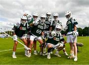 16 August 2022; Ireland players prior to the 2022 World Lacrosse Men's U21 World Championship - Play-in match between Ireland and Czech Republic at the University of Limerick in Limerick. Photo by Tom Beary/Sportsfile