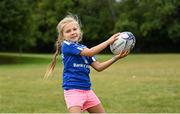 16 August 2022; Ukrainian refugees Anastasiia Rusnak, during the Bank of Ireland Leinster Rugby Summer Camp at DLSP RFC in Dublin. Photo by Harry Murphy/Sportsfile