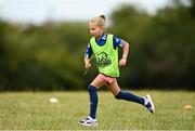 16 August 2022; Ukranian refugee Anastasiia Rusnak during the Bank of Ireland Leinster Rugby Summer Camp at DLSP RFC in Dublin. Photo by Harry Murphy/Sportsfile