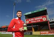 18 August 2022; Aidan Keena of Sligo Rovers receives the SSE Airtricity / SWI Player of the Month for July 2022 at The Showgrounds in Sligo. Photo by Ramsey Cardy/Sportsfile