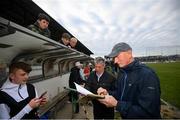 16 August 2022; Brian Cody, manager of Davy Russell's Best, signs autographs during the Hurling for Cancer Research 2022 match at St Conleth's Park in Newbridge, Kildare. Photo by Stephen McCarthy/Sportsfile