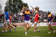 16 August 2022; Drew Costello of Jim Bolger's Stars reacts to a missed opportunity on goal during the Hurling for Cancer Research 2022 match at St Conleth's Park in Newbridge, Kildare. Photo by Stephen McCarthy/Sportsfile
