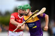 16 August 2022; Jamie Morrissey of Jim Bolger's Stars in action against Jamie Codd of Davy Russell's Best during the Hurling for Cancer Research 2022 match at St Conleth's Park in Newbridge, Kildare. Photo by Stephen McCarthy/Sportsfile