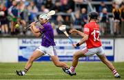 16 August 2022; Padraig Walsh of Jim Bolger's Stars in action against JJ Delaney of Davy Russell's Best during the Hurling for Cancer Research 2022 match at St Conleth's Park in Newbridge, Kildare. Photo by Stephen McCarthy/Sportsfile