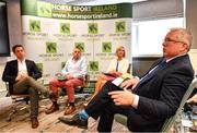17 August 2022; Horse Sport Ireland Chief Executive Officer Dennis Duggan speaking during the launch of ‘The Business of Breeding’ Report at the Clayton Hotel on Burlington Road in Dublin. Photo by Sam Barnes/Sportsfile