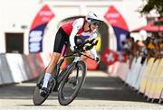 17 August 2022; Elena Hartmann of Switzerland competes in the Women's Individual Time Trial during day 7 in Fürstenfeldbruck, Germany. Photo by Ben McShane/Sportsfile