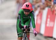 17 August 2022; Ben Healy of Ireland after finishing the Men's Individual Time Trial during day 7 in Fürstenfeldbruck, Germany. Photo by Ben McShane/Sportsfile