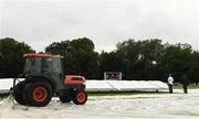 17 August 2022; A general view of the pitch as rain delays the Men's T20 International match between Ireland and Afghanistan at Stormont in Belfast. Photo by Harry Murphy/Sportsfile