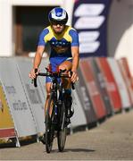 17 August 2022; Blerton Nuha of Kosovo competes in the Men's Individual Time Trial during day 7 in Fürstenfeldbruck, Germany. Photo by Ben McShane/Sportsfile