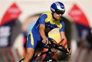 17 August 2022; Blerton Nuha of Kosovo competes in the Men's Individual Time Trial during day 7 in Fürstenfeldbruck, Germany. Photo by Ben McShane/Sportsfile