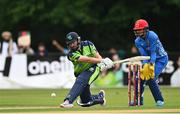 17 August 2022; Andrew Balbirnie of Ireland is bowled out LBW during the Men's T20 International match between Ireland and Afghanistan at Stormont in Belfast. Photo by Harry Murphy/Sportsfile