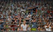 17 August 2022; Spectators watch the Men's 110m hurdles semi final during day 7 of the European Championships 2022 at the Olympiastadion in Munich, Germany. Photo by David Fitzgerald/Sportsfile